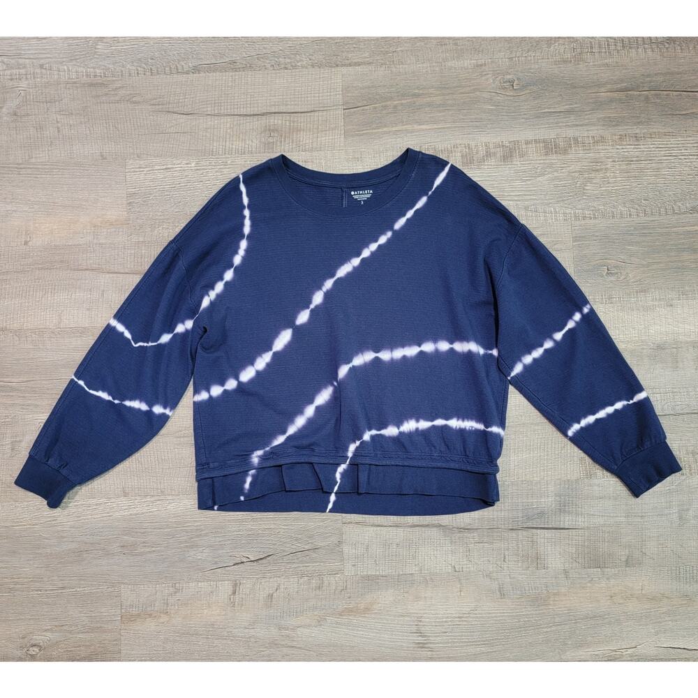 Athleta‎ Sundown Sweatshirt 2.0 Tie Dye Casual Oversized Fit Size Large Preppy